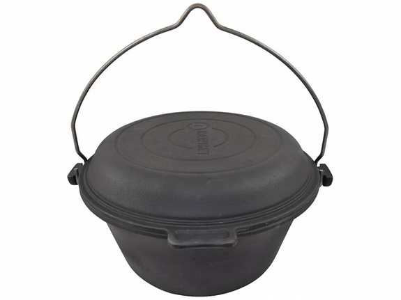 Kawmet 2 in 1 Cast Iron Hunting Cauldron - 9L + Pan