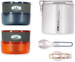 GSI Outdoors Glacier Edelstahl Dualist  2-Personen Camping Kochgeschirr-Set