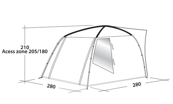 Caravan Tent Easy Camp Fairfields - grey/dark grey