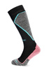 Damen Skisocken Bridgedale Ski Mid+ Merino P Pattern - schwarz/koralle