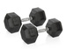 2 x HEXHEAD HANTEL HEX 15 KG SCHWARZ HEXAGONAL DUMBBELL