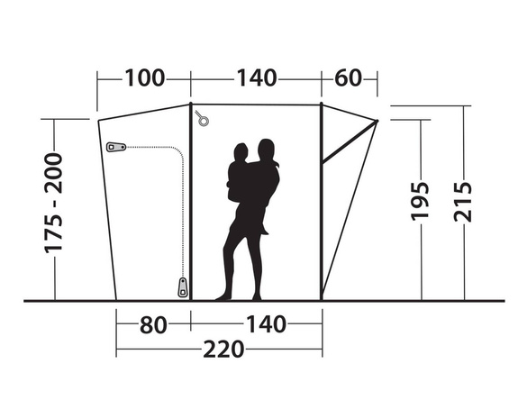 Autozelt Outwell Seacrest - grün