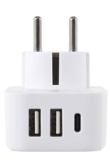 Lifeventure World to Europe Travel Adaptor , USB A, USB C