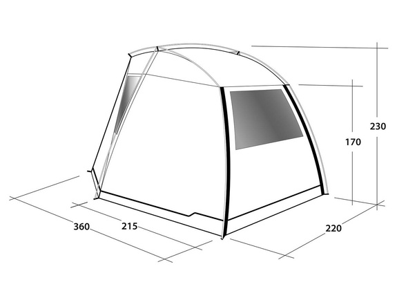 Caravanzelt / Van-Zelt Outwell Woodcrest – Vorzelt für Campervans