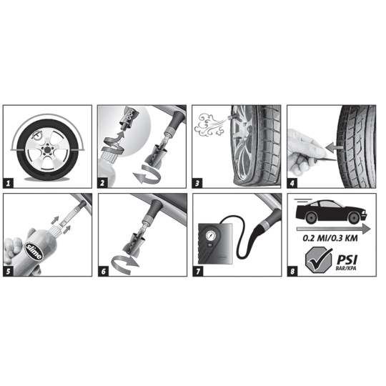 Slime Smart Repair emergency repair kit for flat tyres