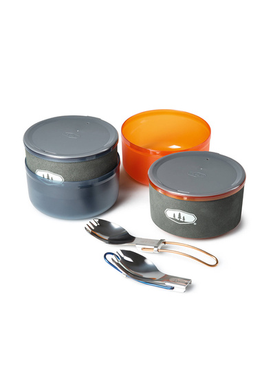 Camping Kochset GSI Outdoors Halulite MicroDualist – Koch-/Essset für 2 Personen