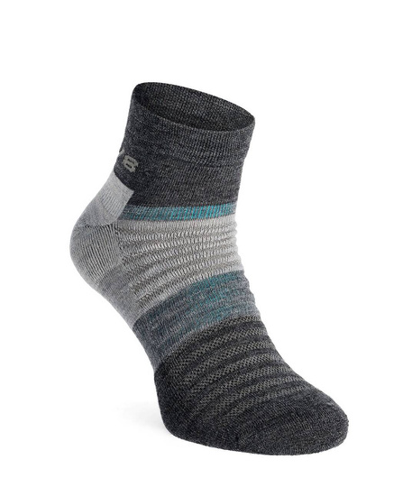 Merino Socken Inov-8 Merino Mid Sock – Grey Melange Trekkingsocken Laufsocken