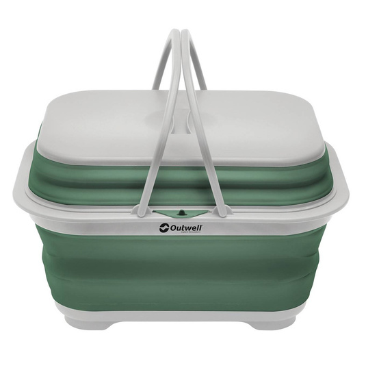 Outwell Collaps Waschschüssel mit Griff und Deckel - shadow green