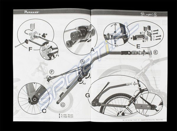 Peruzzo Tandemstange Angel Bar 10—20 Zoll, Einheitsgröße Grun