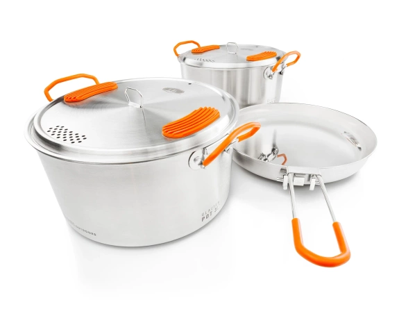 GSI Outdoors Glacier Stainless Base Camper Medium Kochgeschirrsatz