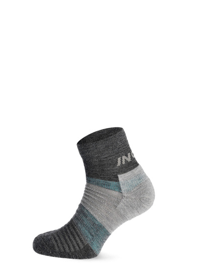 Wandersocken Inov-8 Merino Mid Socken – Grau Trekkingsocken Laufsocken
