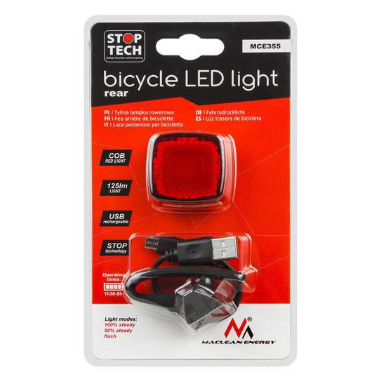 USB AUTO STOP Maclean Energy MCE355 COB LED 450mAh