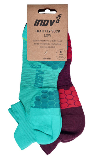 Women's Jogging Socks Inov-8 Trailfly Sock Low - teal/purple