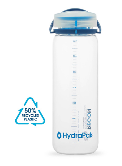 Eco-Friendly Bottle HydraPak Recon 750ml - Clear/Navy & Cyan