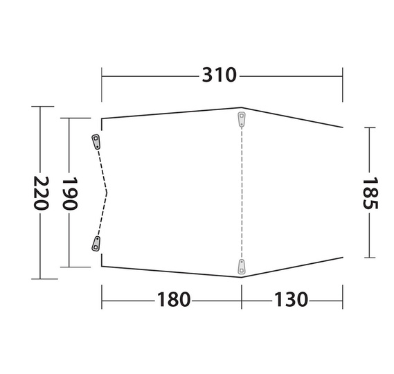 Wohnmobilzelt Outwell Sandcrest L - grün
