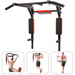 Pull Up Bar Dip Bar 2in1 Wall Mounted Home Gym Cross Fit Multi Grip Steel