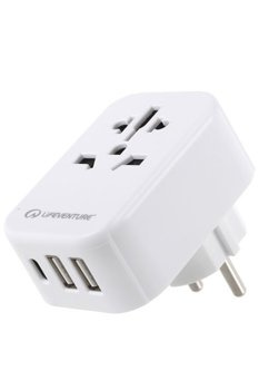 Lifeventure World to Europe Travel Adaptor, USB C, USB A
