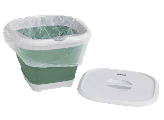Outwell Collaps Bucket Square w/lid - shadow green