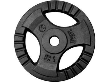Kawmet 5 kg Hantelscheiben aus Guss mit 30.5 mm Bohrung Schwarz