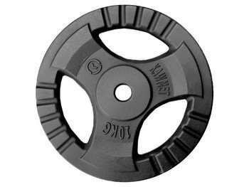 Cast Iron Weight Disk Plate 10 kg Kawmet Black 30,5 mm hole