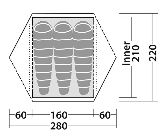 3 - Personen Zelt Robens Boulder 3 - blau