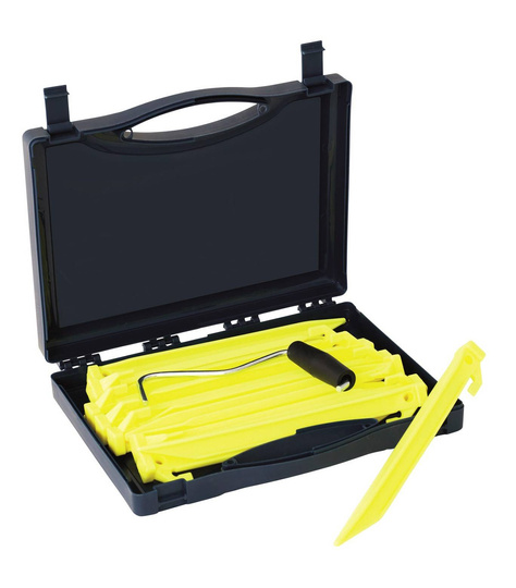 Outwell Zeltheringe Guyline Peg Box, 14 Stück – Zelthering-Set im 22 cm