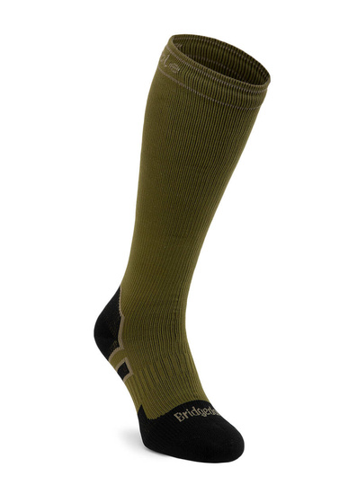 Waterproof Socks Bridgedale StormSock Heavy Knee - olive/black